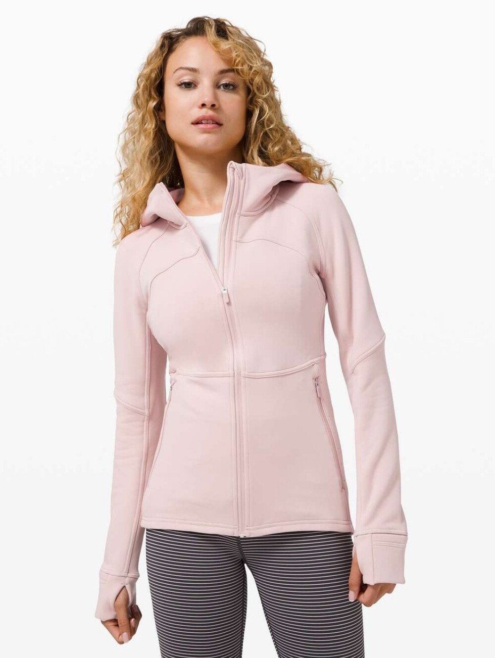 Lululemon Women's Fleece Flurry Hooded Zip Jacket Mink Berry Sz 10